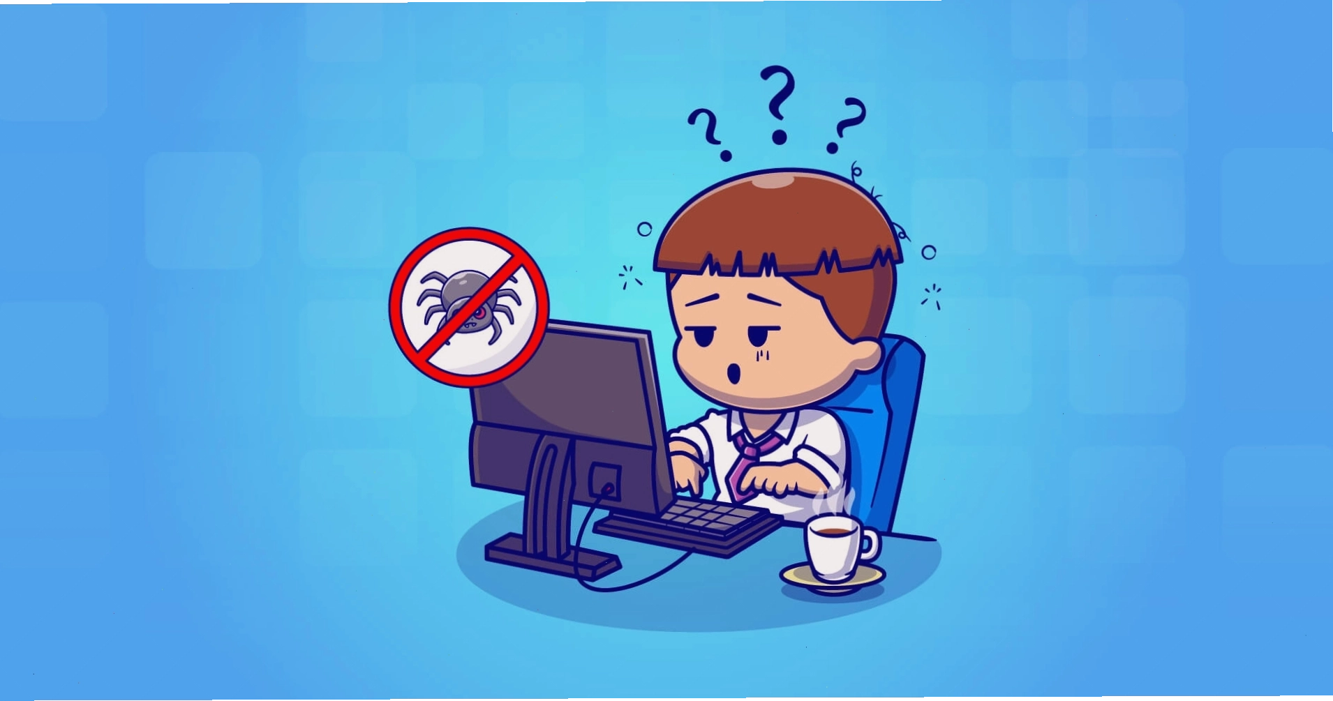 Người kỹ sư đang sửa lỗi bug trên máy tính