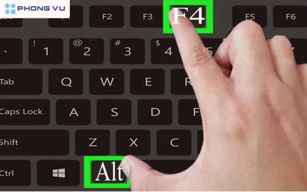 Nhấn chọn tổ hợp phím như trên hình ảnh để tắt máy tính hệ điều hành Windows 11