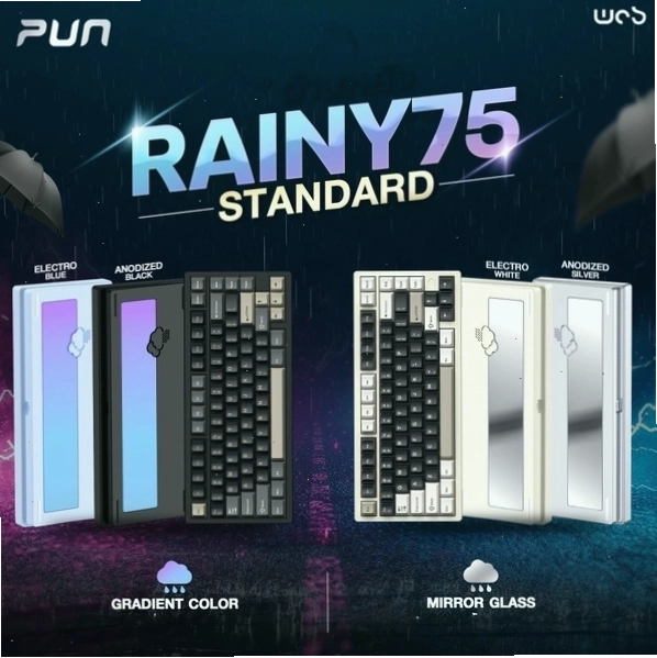 Nhiều tùy chọn màu sắc của bàn phím cơ Rainy 75