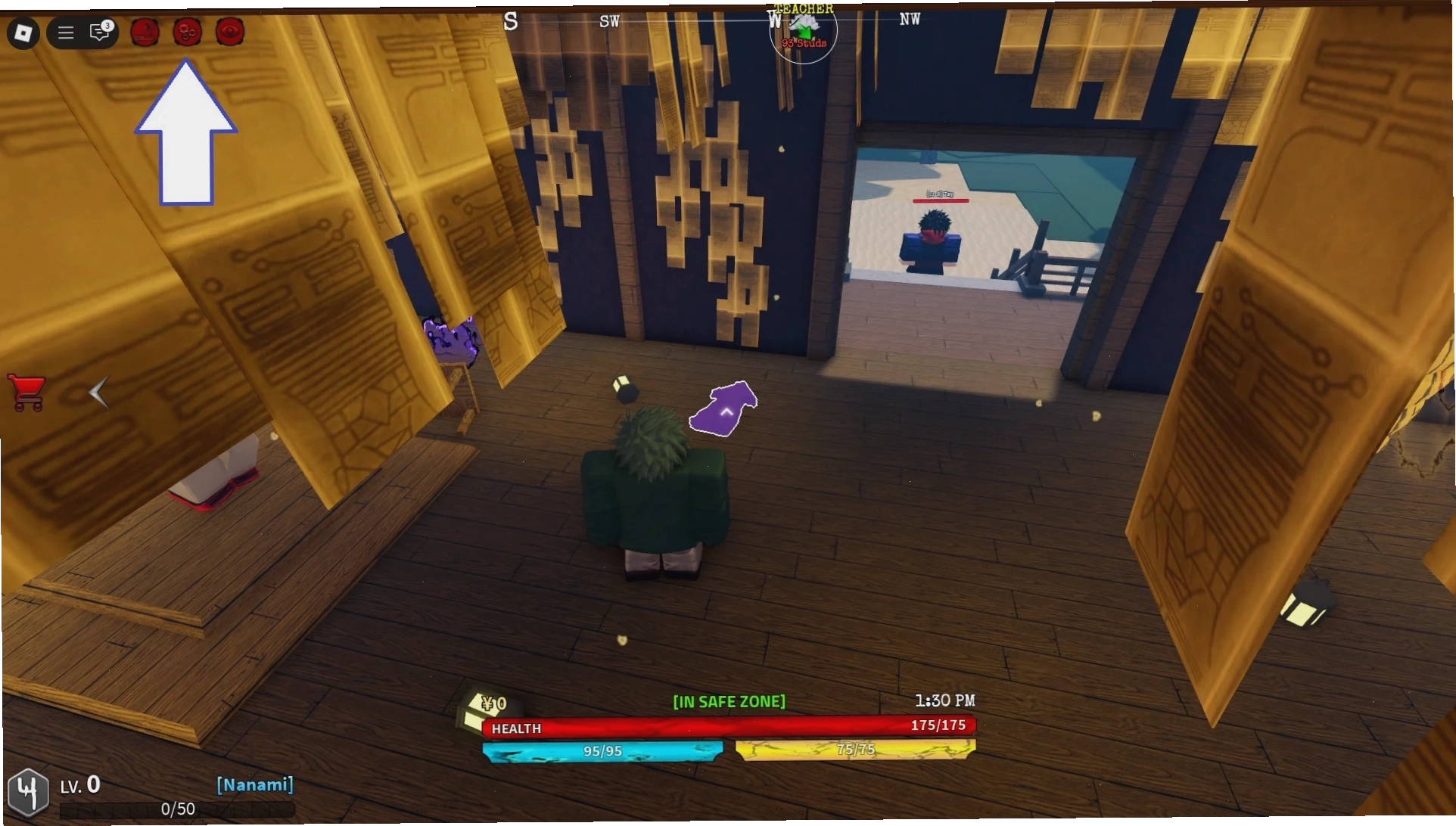 Nút cài đặt trong game Roblox Kaizen