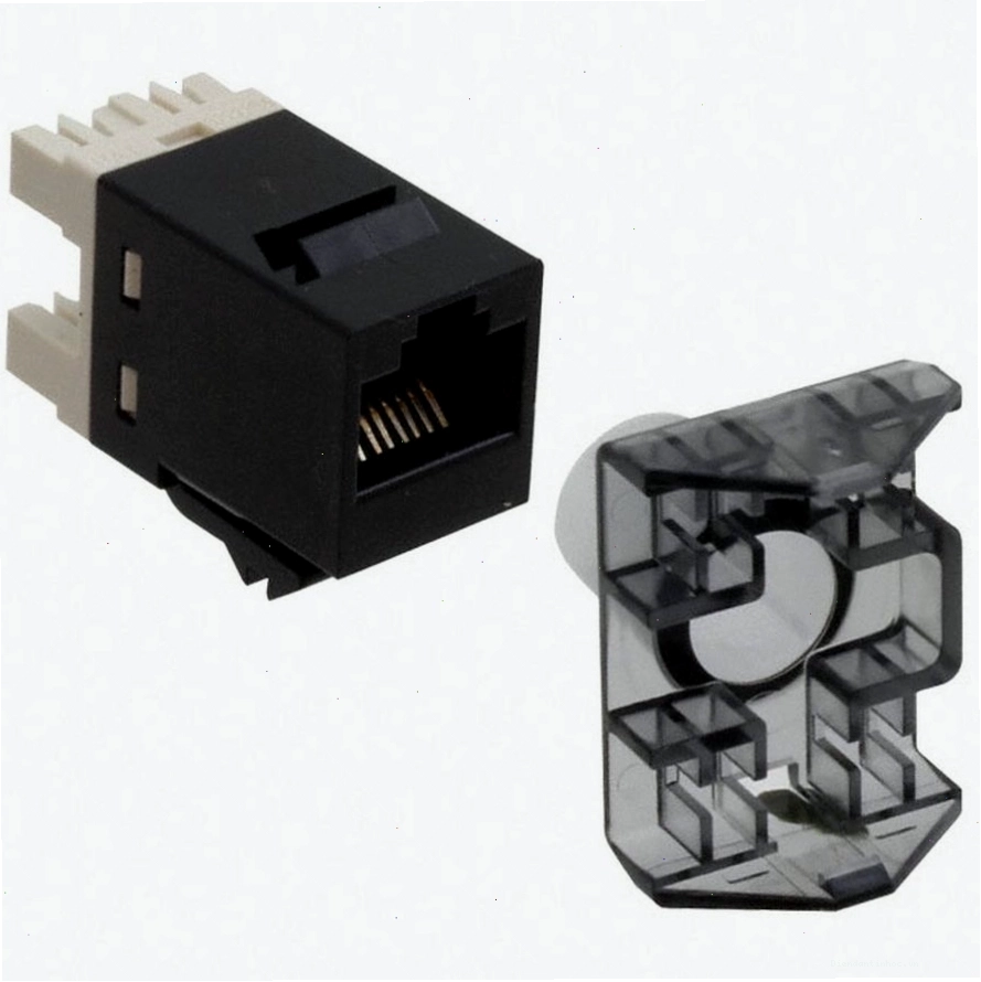 Ổ cắm mạng UTP, Cat.6, T568A/T568B, SL110, RJ45, màu đen