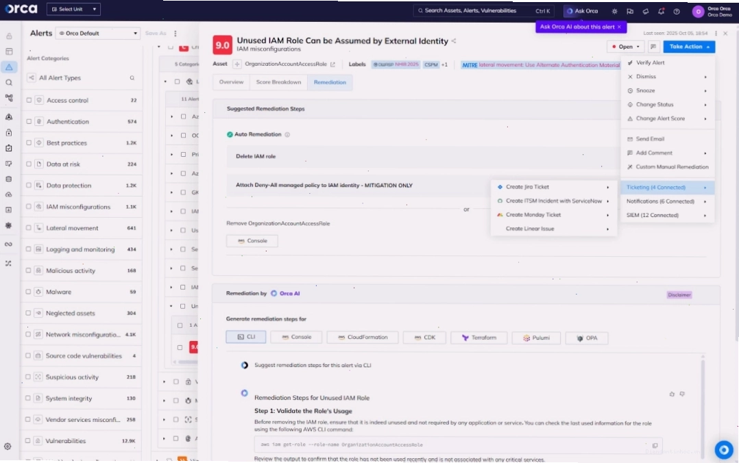 Orca Platform tích hợp với Jira và ServiceNow để tăng cường cộng tác bảo mật