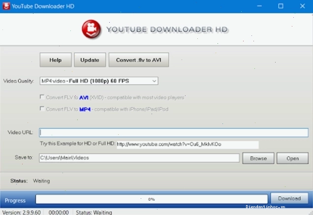 Phần mềm tải YouTube Downloader HD