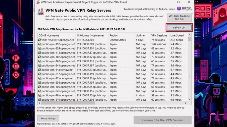 Phần mềm VPN Gate hỗ trợ fake IP