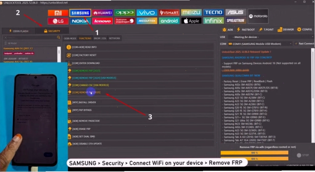 Quy trình FRP trên Samsung Android 16