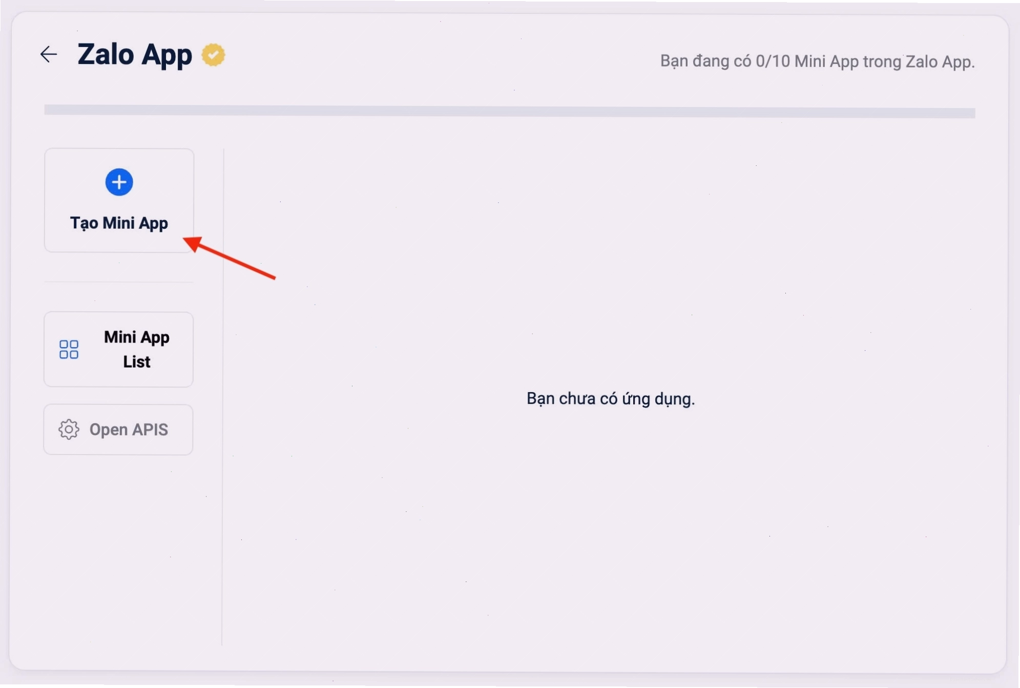 Quy trình tạo Mini App trên Zalo Developer