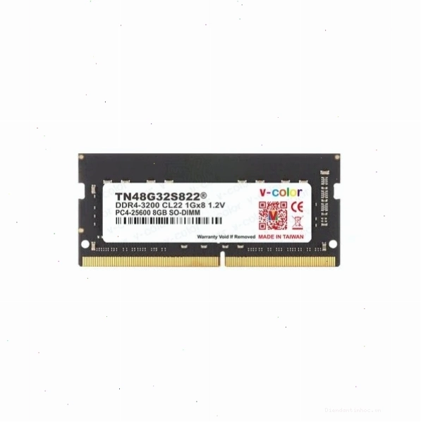 Ram Laptop V-Color DDR4 8GB 3200Mhz TN48G32S822 1Gx8 1Rx8 Sodimm