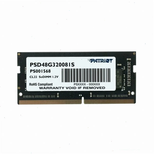 Ram Patriot 1x8GB CL22 3200 Sodimm PSD48G320081S