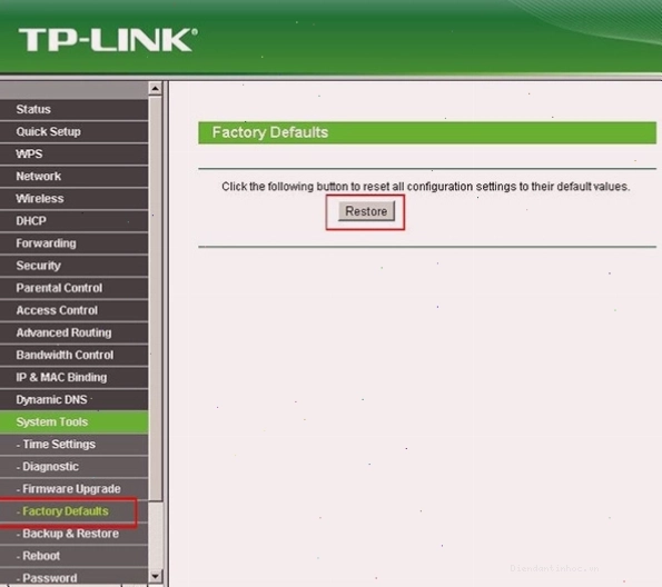 Reset modem wifi để đăng nhập mặc định và lấy lại mật khẩu