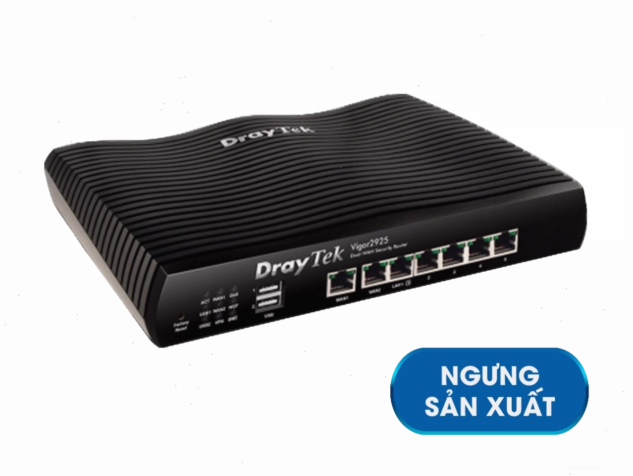 Router DrayTek Vigor2925 với thiết kế nhỏ gọn và các cổng kết nối
