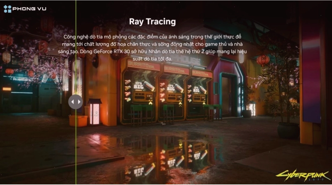 RTX 3060 chơi game Cyberpunk 2077 với Ray Tracing và DLSS