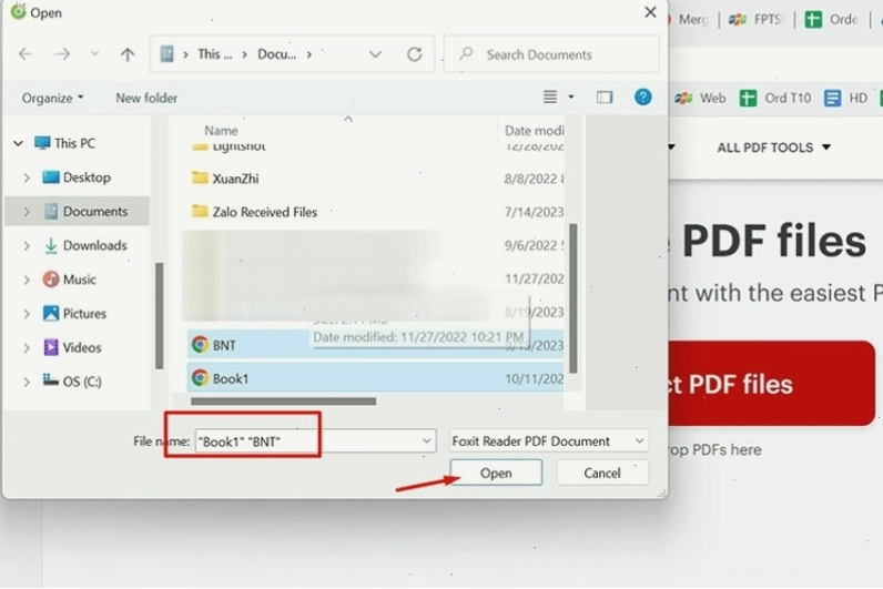 Sắp xếp thứ tự các file PDF trên iLovePDF