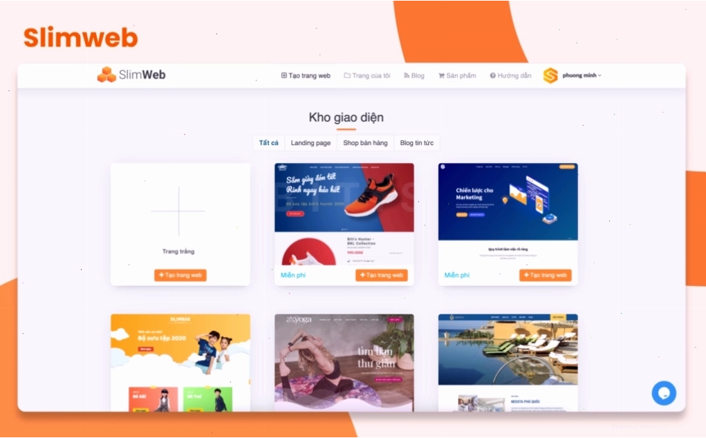 Slimweb - Công cụ tạo landing page chuyên nghiệp