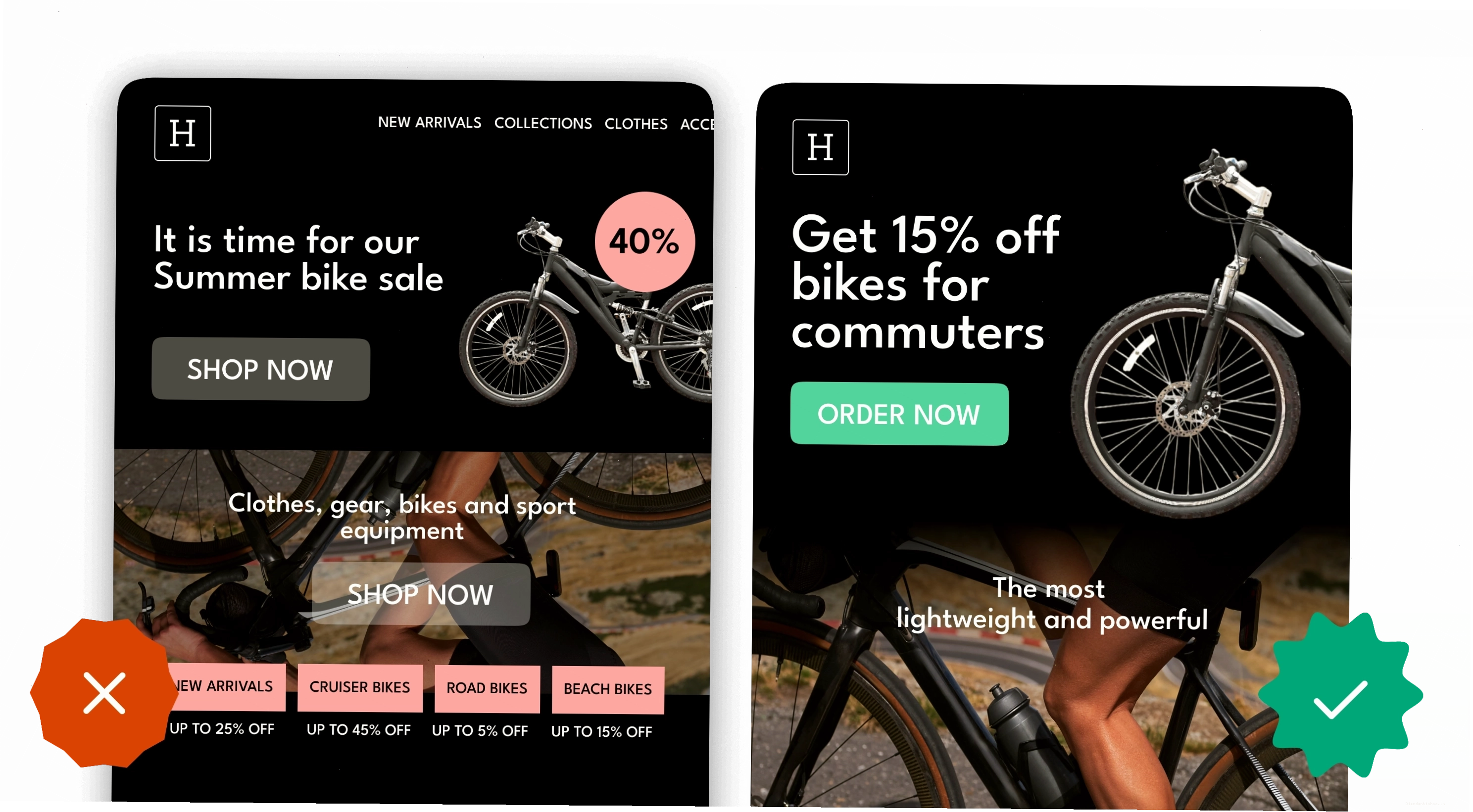 Sơ đồ so sánh cấu trúc Landing Page và Trang chủ