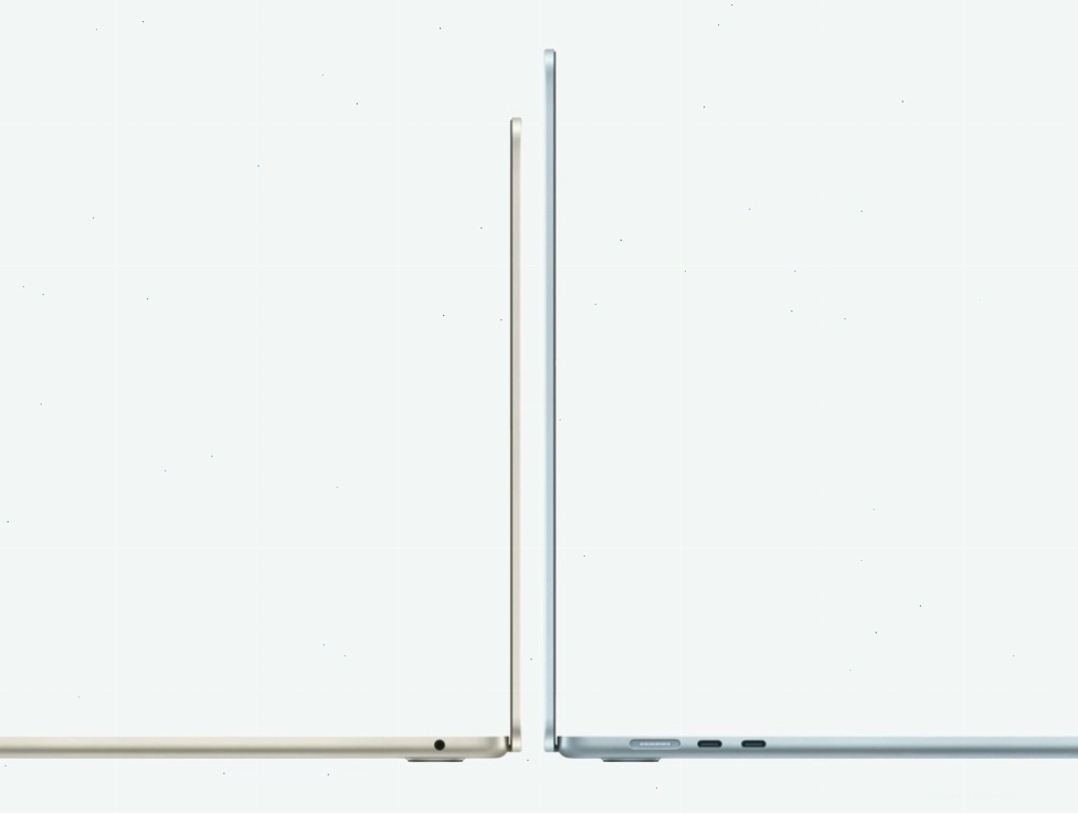 So sánh kích thước hai phiên bản MacBook Air 13 inch và 15 inch