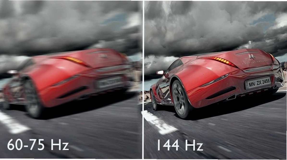 So sánh tần số quét màn hình 144Hz và 60Hz