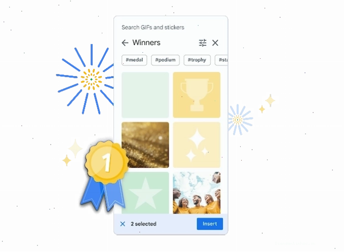 Sử dụng ảnh GIF và hình dán trong Google Slides