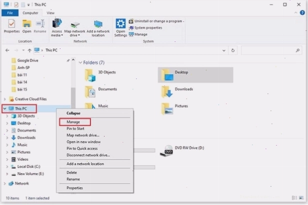 Sử dụng Computer Management để quản lý tài khoản