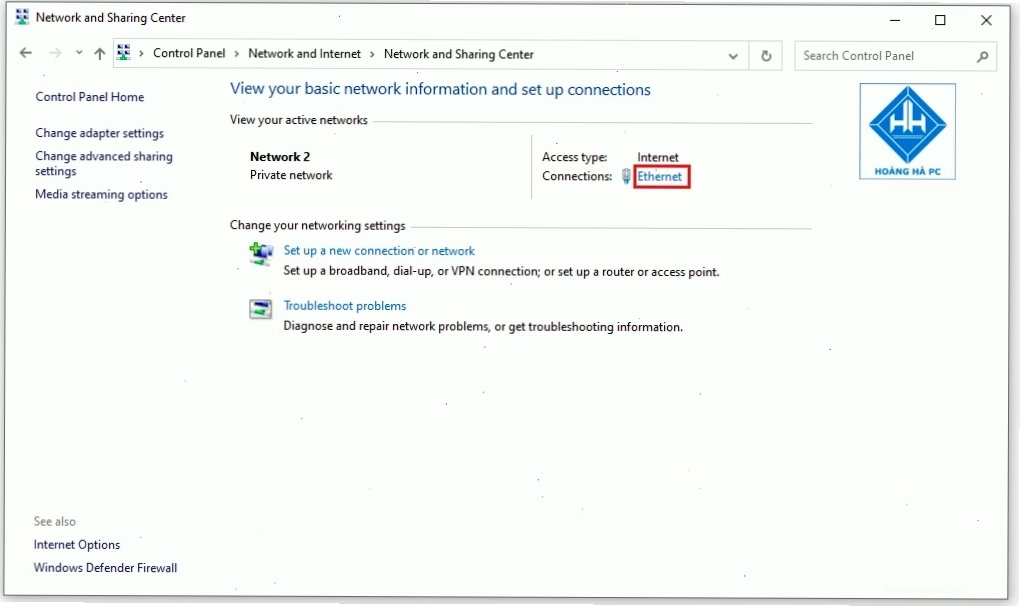 Sử dụng lệnh ipconfig để đổi IP động
