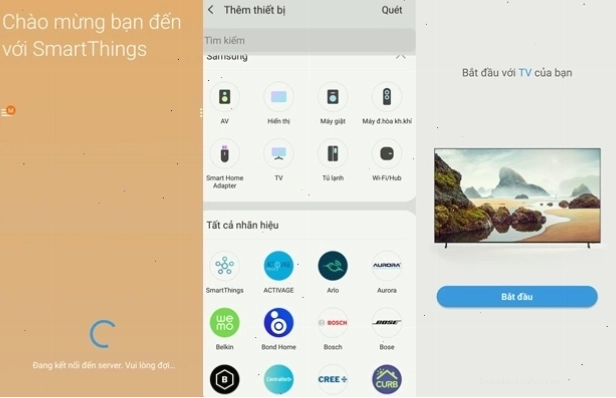 Sử dụng ứng dụng Samsung Smart Things để kết nối điện thoại và tivi Samsung