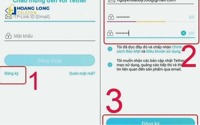Sử dụng ứng dụng TP-Link Tether để đổi mật khẩu WiFi