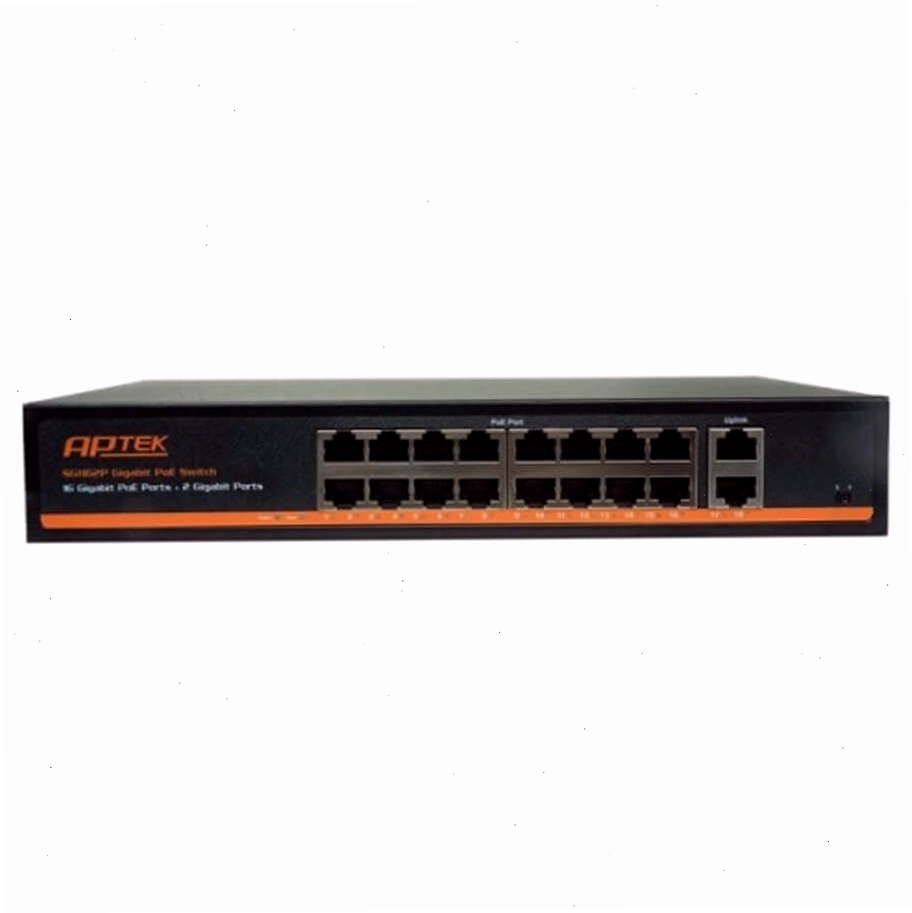 Switch 16 cổng Gigabit PoE APTEK hỗ trợ quản lý mạng