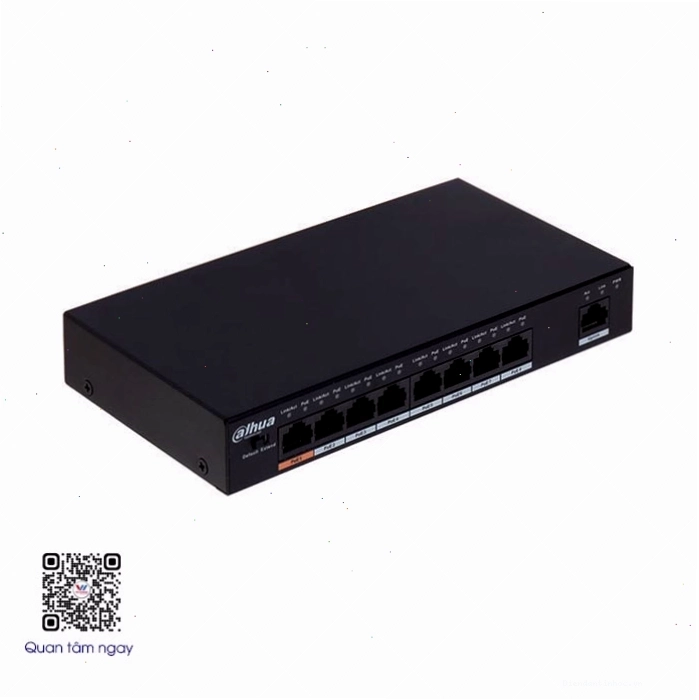 Switch PoE 8 port Dahua DH-PFS3010-8ET-96 với khả năng cấp nguồn mạnh mẽ