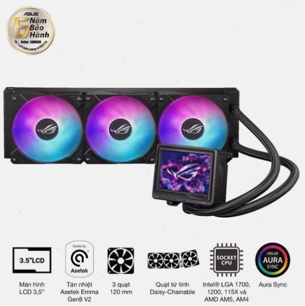 Tản nhiệt AIO ASUS ROG Ryujin III 360 ARGB Extreme