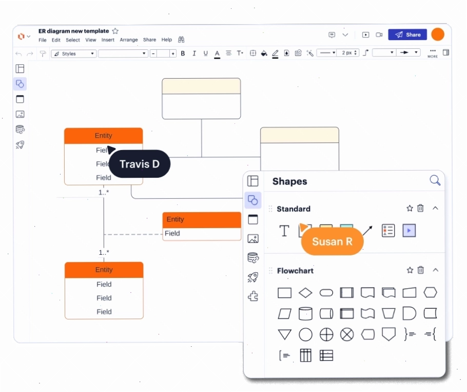 Tạo ER Diagram trong vài phút với Lucidchart