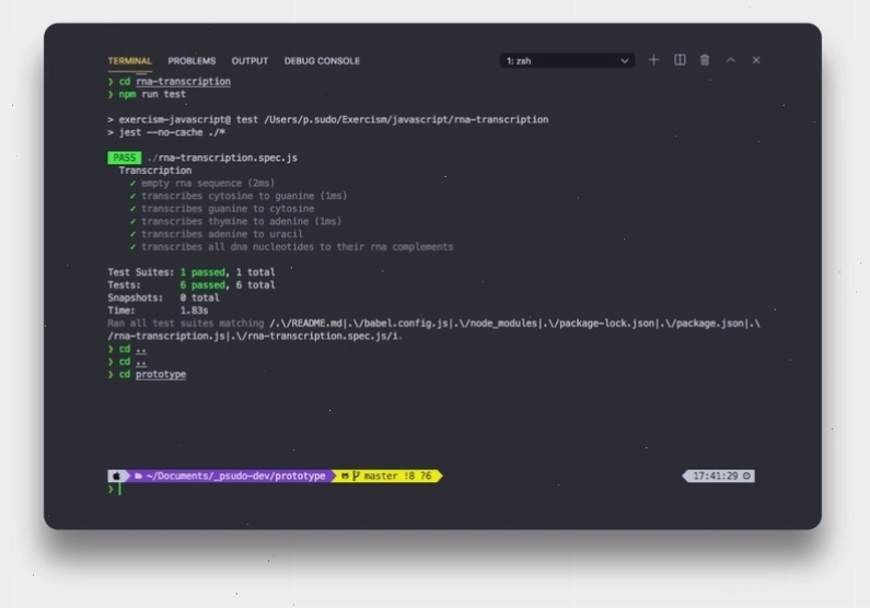 Terminal: Powerline sử dụng font Meslo LG