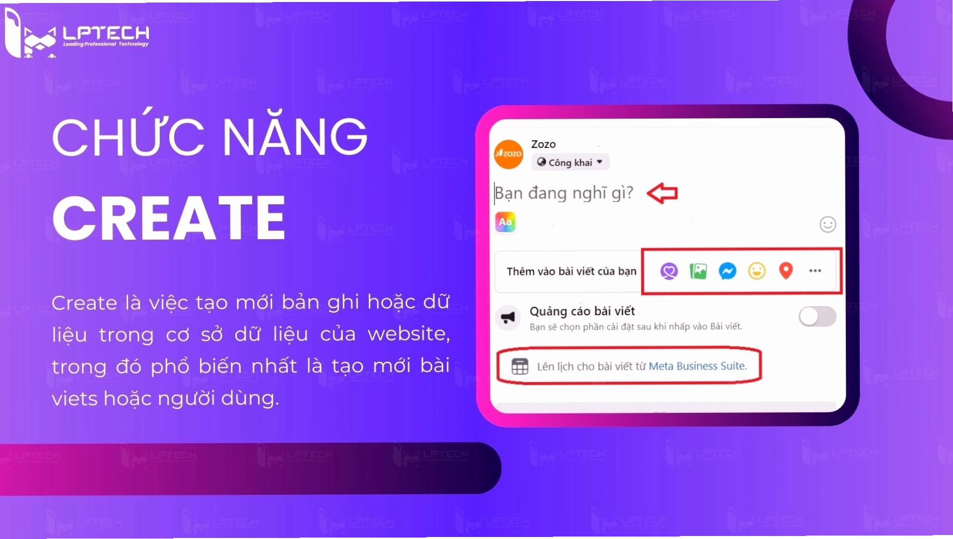 Thao tác Create trong CRUD là gì