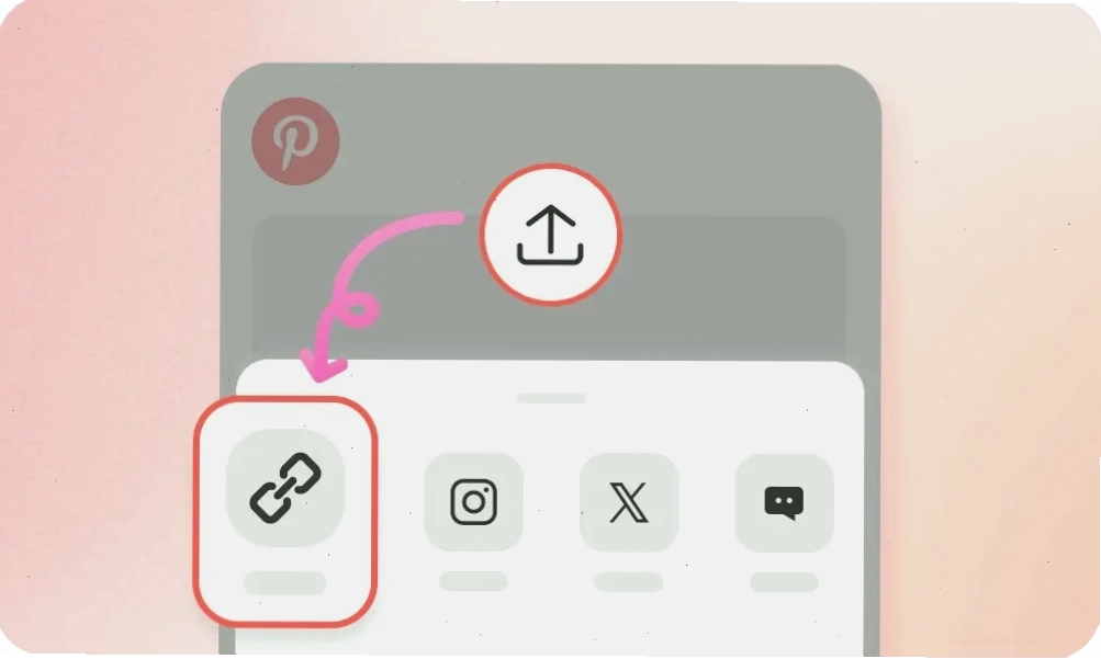 Thao tác sao chép liên kết ảnh GIF trên Pinterest