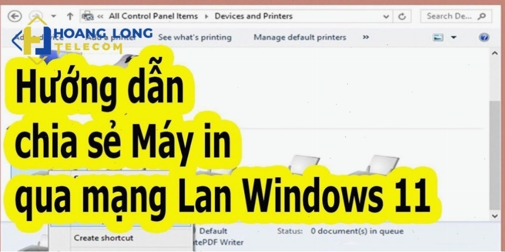 Thêm máy in chia sẻ trên mạng LAN