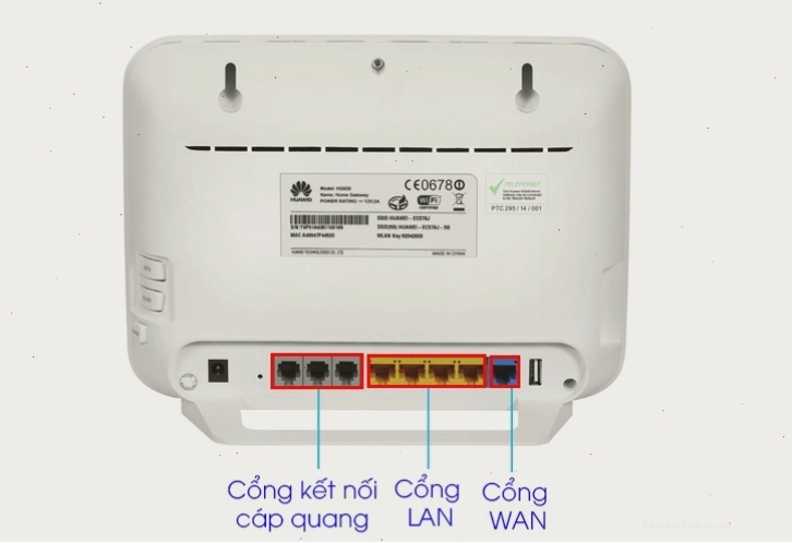 Thiết bị Modem thường có ít cổng kết nối hơn so với Router
