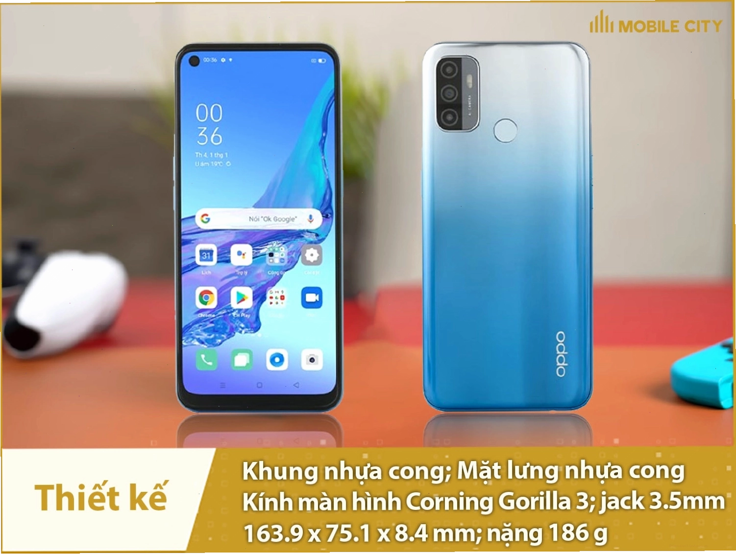 Thiết kế năng động và màu sắc trẻ trung của OPPO A53