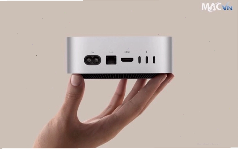 Thiết kế nhỏ gọn và các cổng kết nối đa dạng trên Mac Mini M4