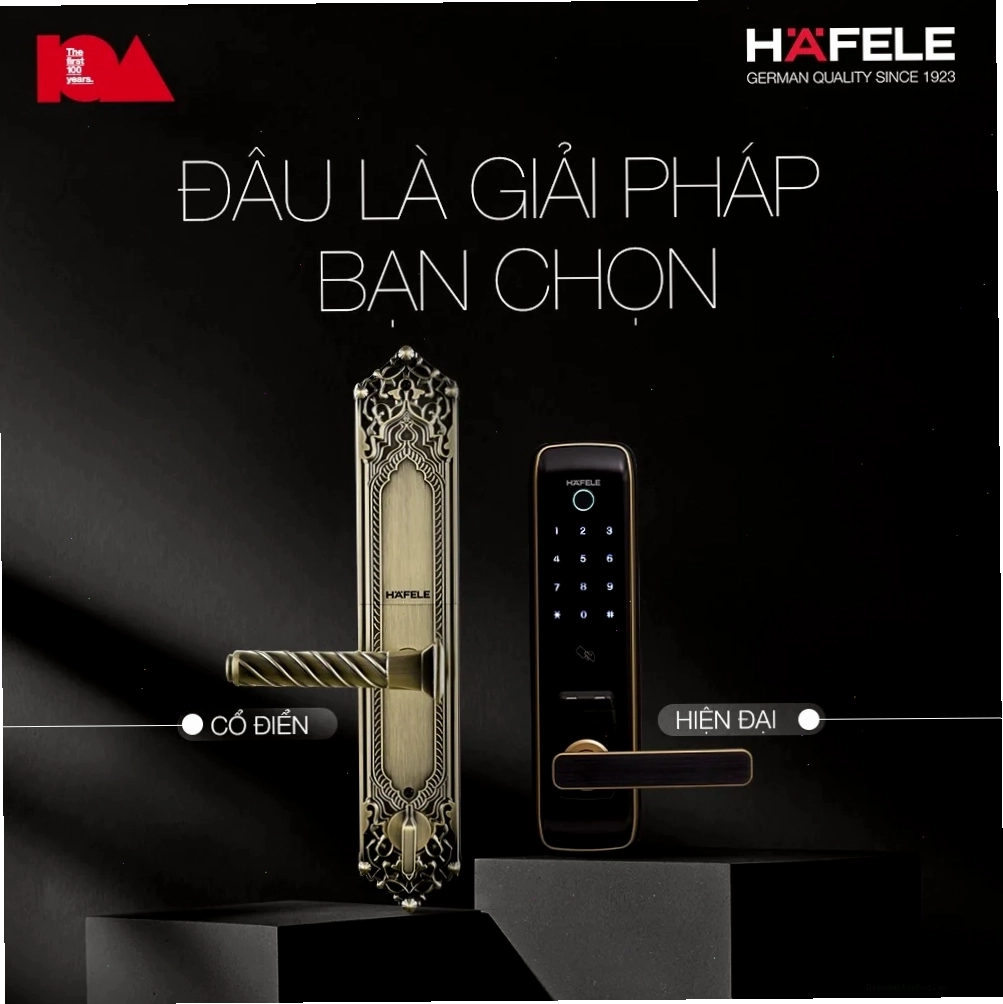Thiết kế sang trọng của khóa cửa điện tử Hafele