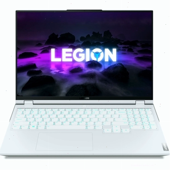 Thiết kế tổng thể của Lenovo Legion 5 Pro 2026 màu trắng.