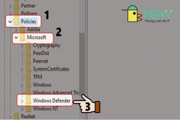 Thiết lập giá trị cho DisableAntiSpyware