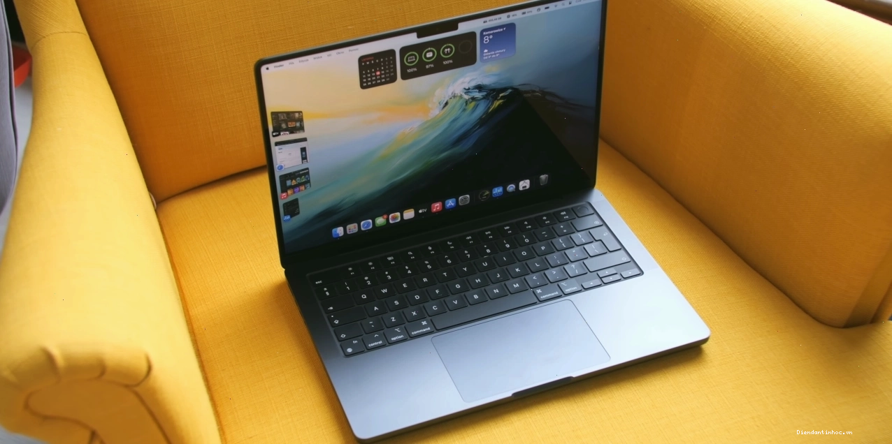 Thời lượng pin dài của MacBook Pro M4