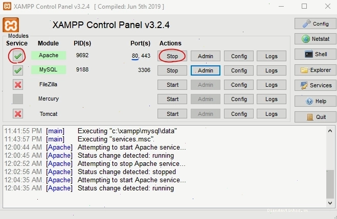 Thông báo lỗi 404 khi truy cập localhost/phpmyadmin/