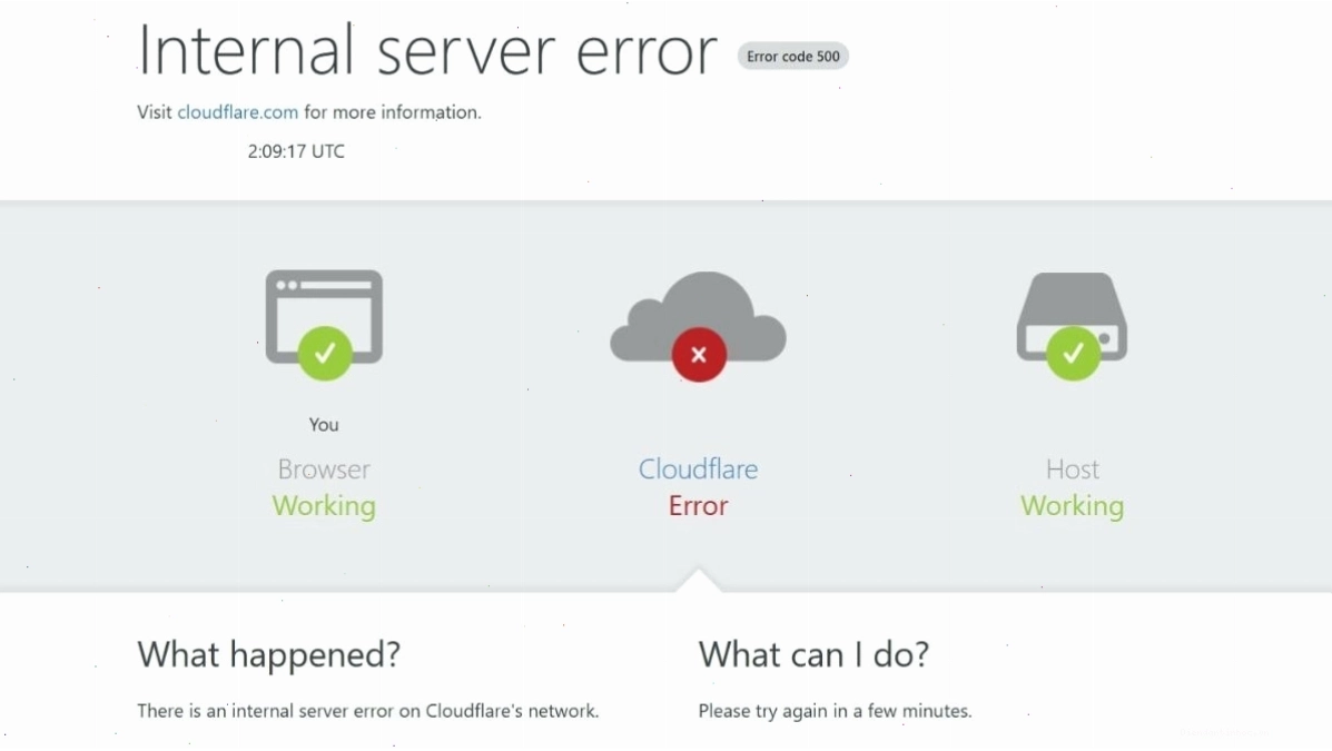 Thông báo lỗi HTTP 500 Internal Server Error trên trình duyệt web
