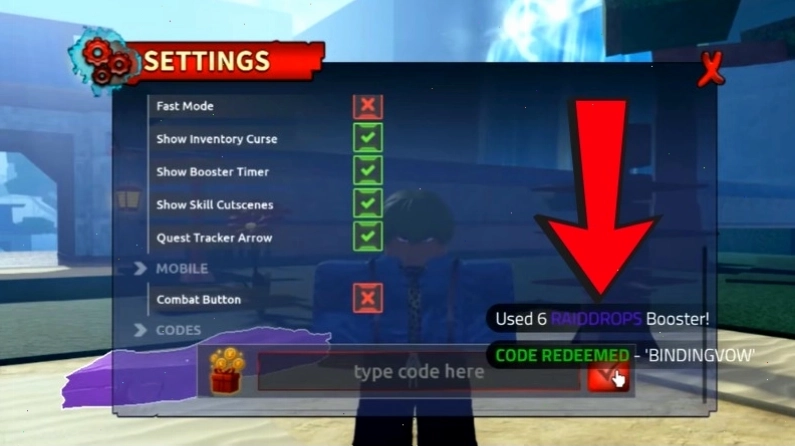 Thông báo nhận thưởng thành công khi nhập code Kaizen hợp lệ