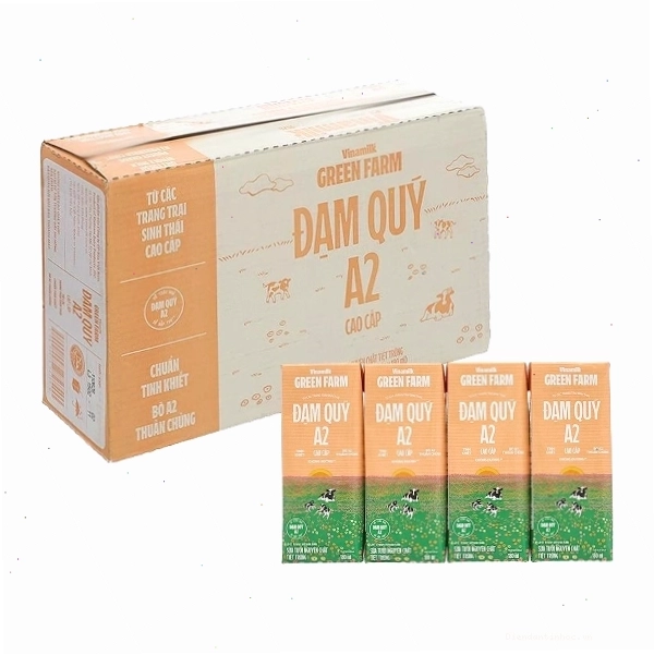 Thùng sữa tươi Vinamilk Green Farm A2 tiện lợi cho gia đình