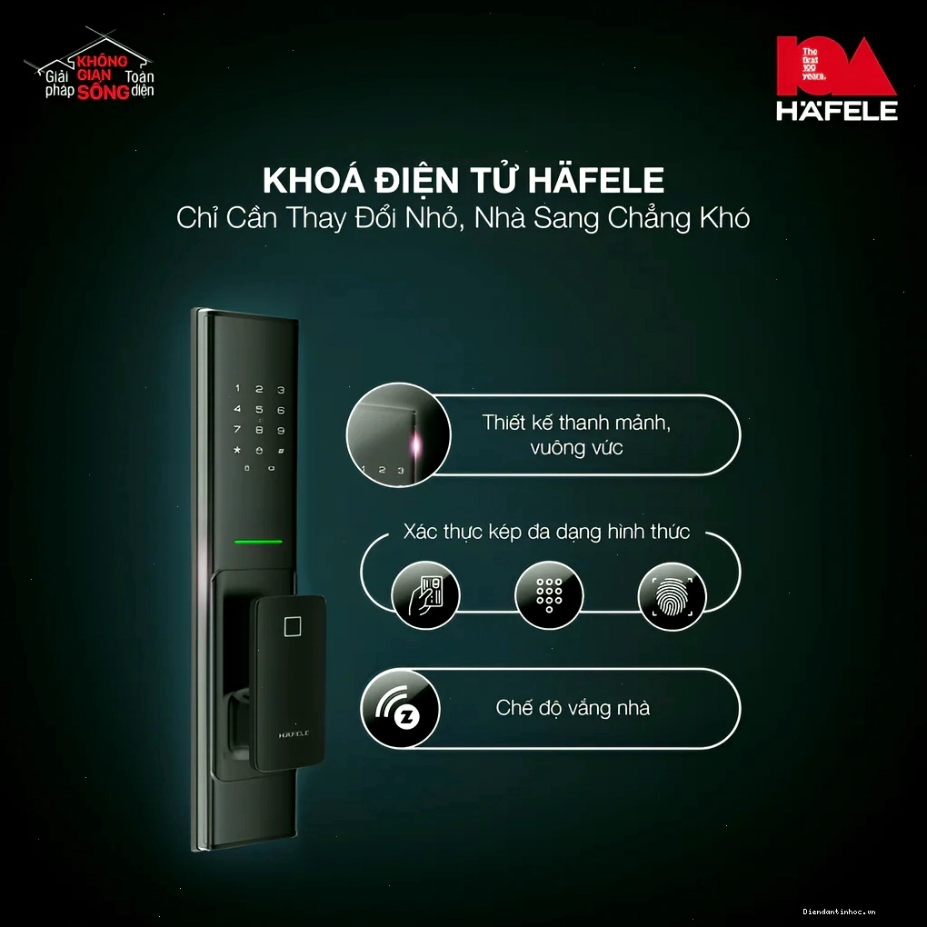 Tiện ích thông minh từ khóa cửa điện tử Hafele