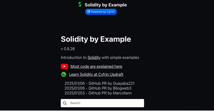 Tìm hiểu các ví dụ về Solidity và các tài nguyên học tập