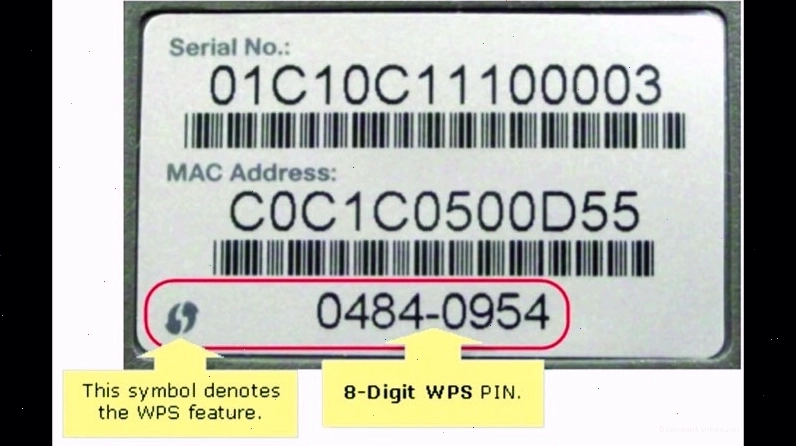 Tìm và ghi nhớ dãy số WPS PIN ở mặt sau modem WiFi