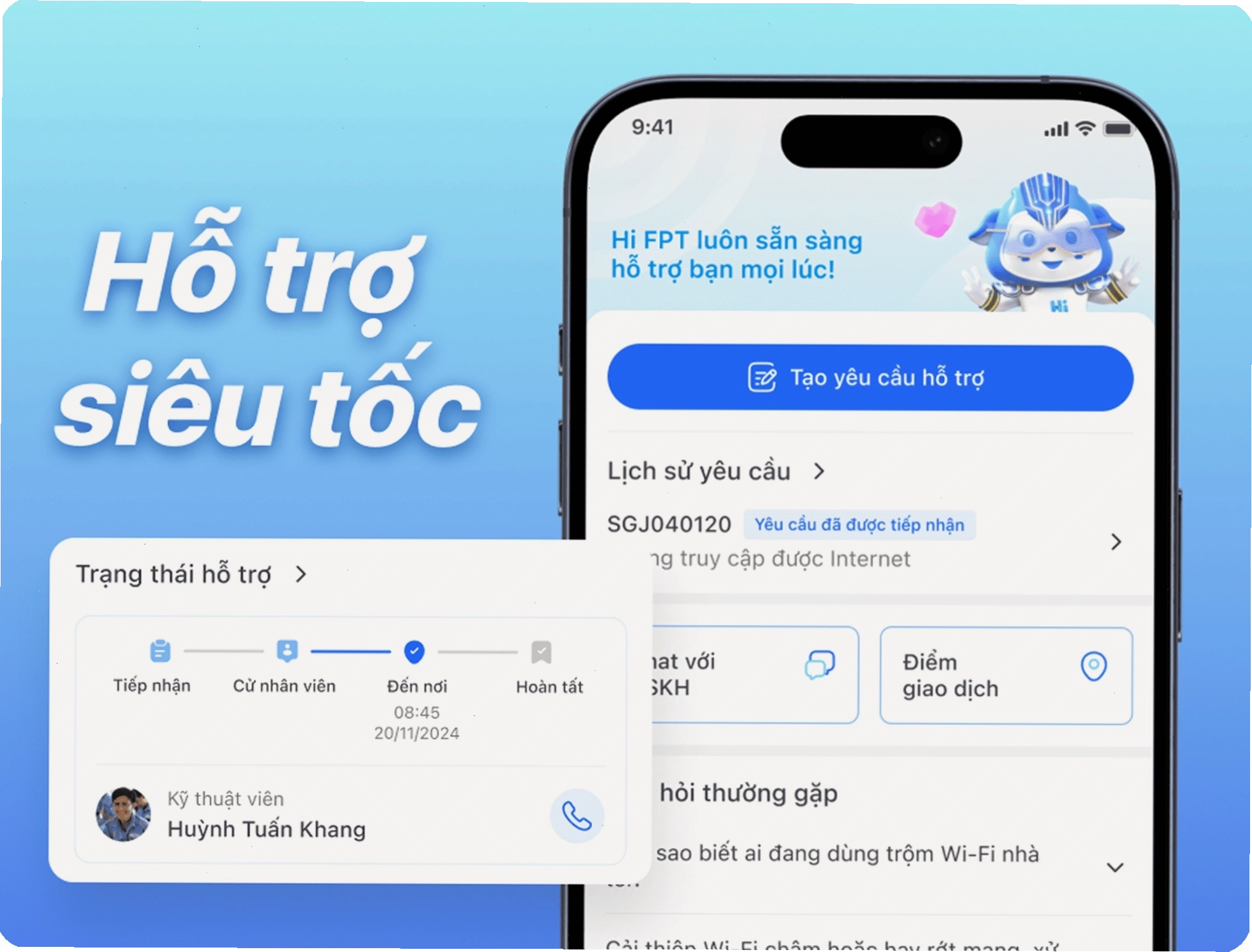 Tính năng quản lý dịch vụ Internet trên Hi FPT