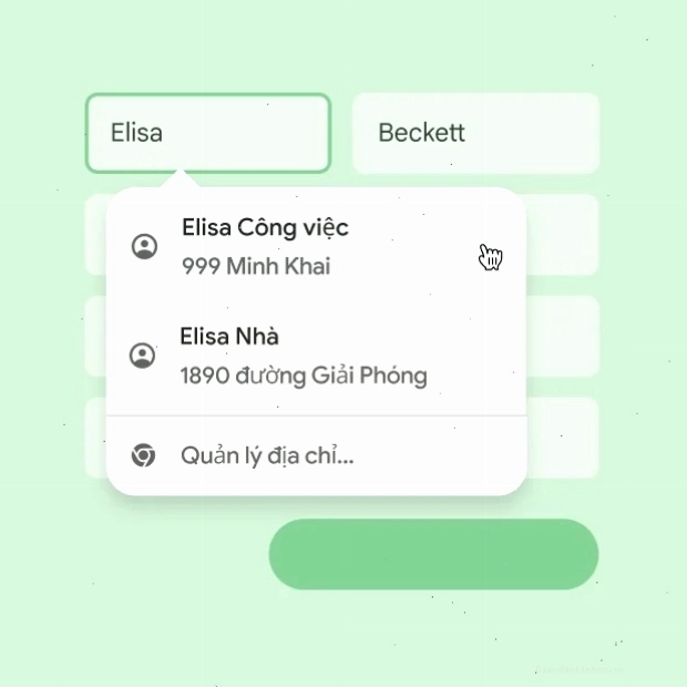 Tính năng tự động điền thông tin trong Google Chrome