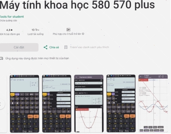 Tính năng xử lý ma trận của máy tính Casio 580 online